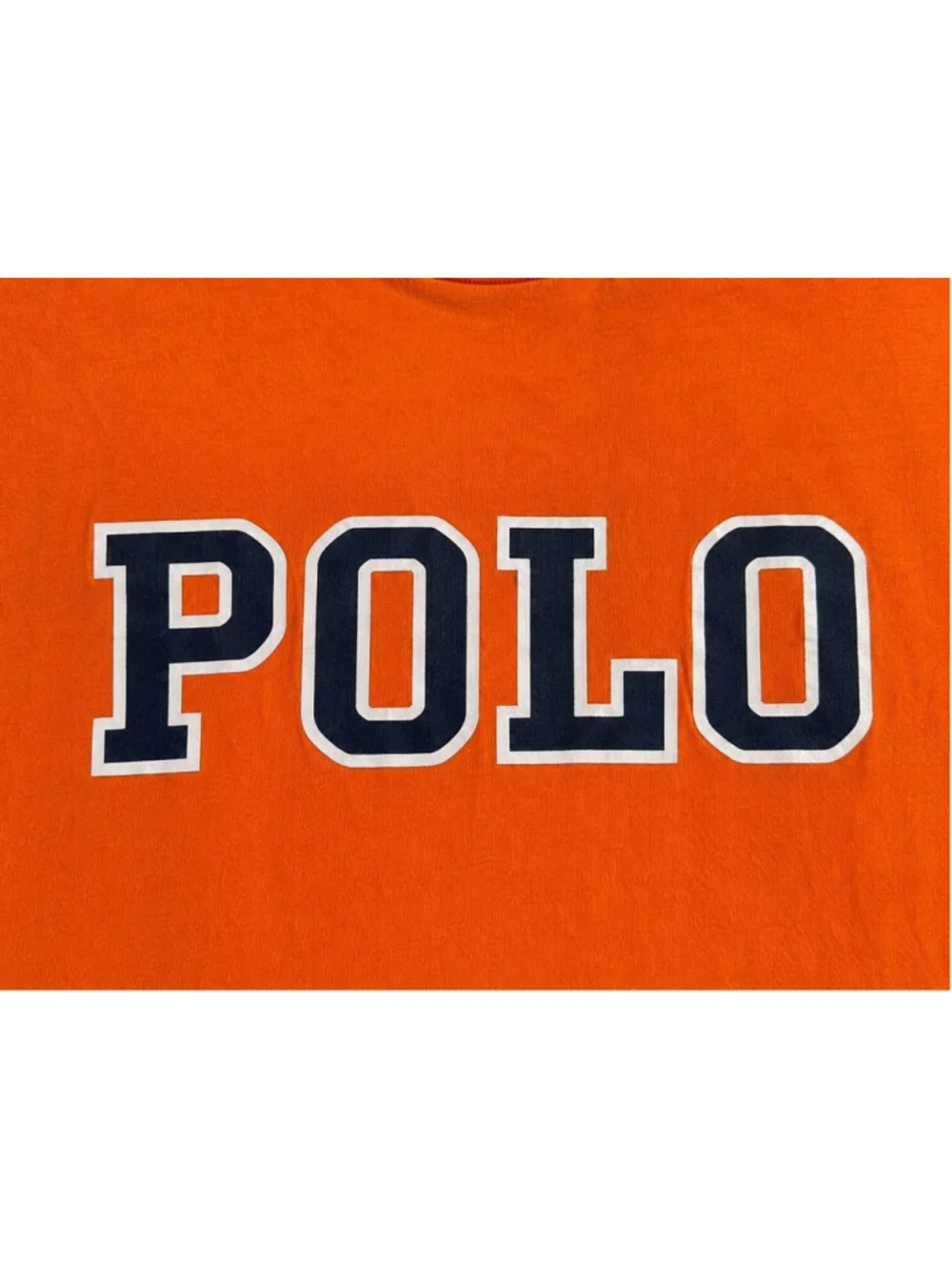 Polo Ralph Lauren Orange Logo T-Shirt Men’s XL Bright Orange Spellout Tee